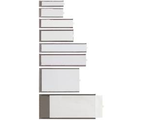 Portaetichette adesivo Ies B2,24 x 88 mm grigio - 15676