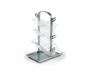 Portatimbri Fishbone 6 piu 6 posti silver - 16162