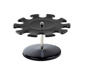 Portatimbri circolare 10 posti nero metallo - 16149