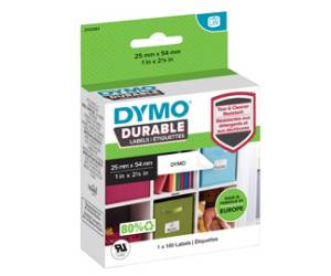 Rotolo 160 etichette LW Durable 1976411 - 25 x 54 mm PP bianco - 17048