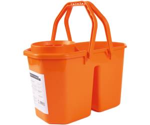 Secchio a doppia vasca con strizzatore PPL riciclabile 15 lt rosso - 17275