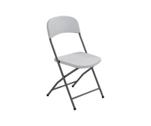 Sedia pieghevole 43x43x83 cm polietilene acciaio verniciato bianco - 17570