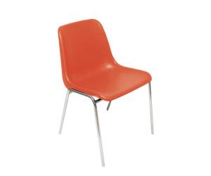 Seduta attesa Esse ESC senza braccioli PPL acciaio rosso - 17424