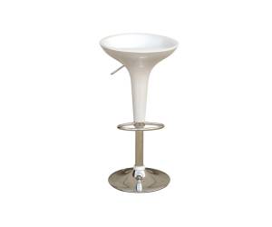 Sgabello bar ABS acciaio cromato 35x45 x 55,78 cm bianco - 17571