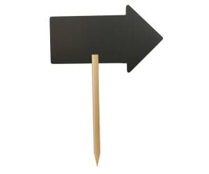 Silhouette Board Sticks forma freccia 67 x 49,2 cm nero - 13542