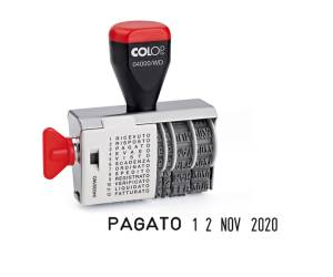 Timbro 04000 WD datario Polinomio 12 diciture 4 mm - 13752