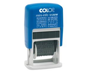 Timbro Mini Info S120 W Polinomio 12 diciture 4 mm autoinchiostrante - 13757
