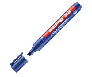 Marcatore 33 a base d'acqua - punta scalpello - 1 - 5 mm - blu - Edding - E-33 003 - 4004764304875 - DMwebShop