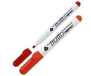 Pennarello Memo - a secco - per lavagne cancellabili - punta conica - 2,5 mm - rosso - conf. 12 pezzi - Tratto - 854002 - 8000825854026 - DMwebShop