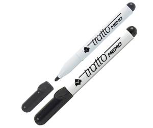 Pennarello Memo - a secco - per lavagne cancellabili - punta conica - 2,5 mm - nero - conf. 12 pezzi - Tratto - 854003 - 8000825854033 - DMwebShop