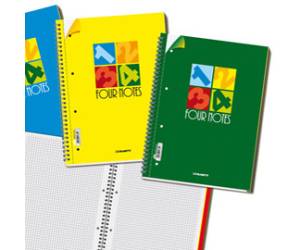 Blocco spirale Four Notes - 5 mm - 222 x 297 mm - 70 gr - 120 fogli - conf. 4 pezzi - Blasetti - 1181 - 8007758013612 - DMwebShop