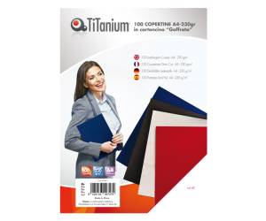 Copertine rilegatura - A4 - 230 gr - cartoncino goffrato - blu - scatola 100 pezzi - Titanium - PB250-11T - 8025133097279 - DMwebShop