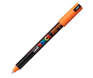 Marcatore a base d'acqua Uni Posca Pen PC1M - punta extra fine - 0,7 mm - arancio - Uni Mitsubishi - M PC1MR AC - 4902778089804 - DMwebShop