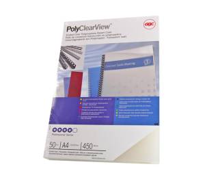 Copertine PolyClear View A4,300 micron PPL neutro trasparente opaco - 5911