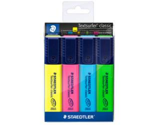 Evidenziatore Textsurfer Classic punta a scalpello tratto da 1,5 mm astuccio 4 colori - 6292