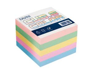 Foglietti Cubo mix colori soft 95 x 95 mm 80 gr 750 fogli - 6550