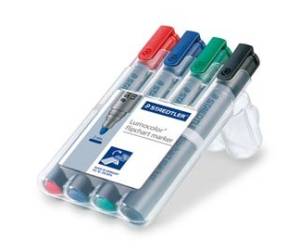 Marcatore Lumocolor Flipchart 356 punta tonda tratto 2 mm astuccio 4 colori - 6861