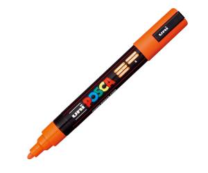 Marcatore a base d acqua Uni Posca PC5M punta tonda media 1,8,2,5 mm arancione - 1951
