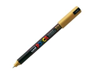 Marcatore a base d acqua Uni Posca Pen PC1M punta extra fine 0,7 mm oro - 6544