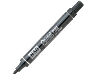 Marcatore permanente Nero Pentel N50 Punta Tonda Inchiostro Resistente N50 A - 2872