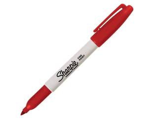 Marcatore permanente punta fine 1 mm rosso - 5018