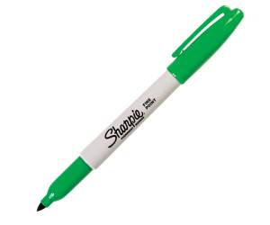 Marcatore permanente punta fine 1 mm verde - 5019