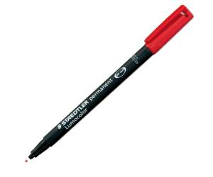 Pennarello Lumocolor Permanent 318 punta 0,6 mm rosso - 4423