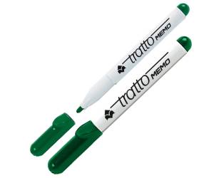 Pennarello Memo a secco per lavagne cancellabili punta conica 2,5 mm verde - 5383