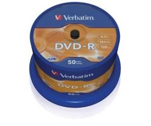 Scatola 50 DVD R argento lucido 4,7Gb - 7024