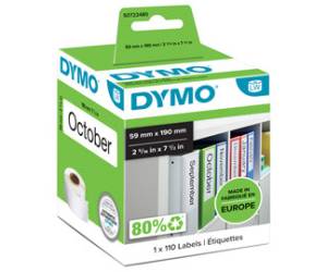 Rotolo 110 etichette LW 990190 - registratore-G - 59 x 190 mm - bianco - Dymo - S0722480 - 5411313990196 - DMwebShop