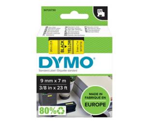 Nastro D1 409180 - 9 mm x 7 mt - nero-giallo - Dymo - S0720730 - 5411313409186 - DMwebShop