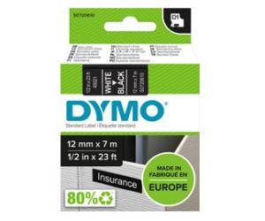 Nastro D1 450210 - 12 mm x 7 mt - bianco-nero - Dymo - S0720610 - 5411313450218 - DMwebShop