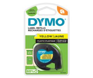 Nastro Letratag 912020 - in plastica - 12 mm x 4mt - giallo - Dymo - S0721620 - 71701913326 - DMwebShop