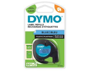 Nastro Letratag 912050 - in plastica - 12 mm x 4 mt - blu - Dymo - S0721650 - 5411313912051 - DMwebShop