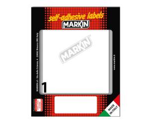 Etichetta adesiva permanente rettangolare - 142 x 110 mm - 1 etich. per foglio - 10 fogli per busta - bianco - conf. 25 pezzi Markin - 10054 - 8007047038180 - DMwebShop