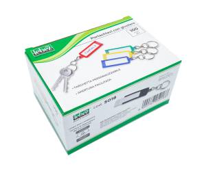 Targhette portachiavi girevoli - colori assortiti - conf. 100 pezzi - Lebez - 5018. - 8002787050188 - DMwebShop