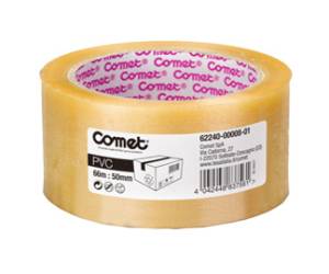 Nastro adesivo - 5 cm x 66 mt - PVC - trasparente - Comet - 62240-00008-01 - 4042448837561 - DMwebShop