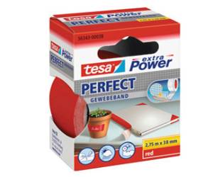Nastro adesivo telato XP Perfect - 38 mm x 2,7 mt - rosso - Tesa - 56343-00038-04 - 4042448044235 - DMwebShop