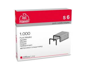 Punti - S6 - 23/6 - acciaio - metallo - conf. 1000 pezzi - Romeo Maestri - 1005400 - 8005231054008 - DMwebShop