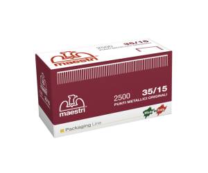 Punti - 35/15 per Romabox - rame - altezza 15 mm - scatola da 2500 pezzi - Romeo Maestri - 1107001 - 8005231001699 - DMwebShop