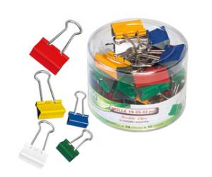 Molle Double Clips - metallo - misure e colori assortiti - barattolo da 60 molle - Lebez - 566 - 8007509005668 - DMwebShop