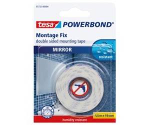 Nastro biadesivo per specchi Powerbond - 19 mm x 1,5 mt - bianco -blister 1 pezzo - Tesa - 55732-00002-03 - 4042448843241 - DMwebShop
