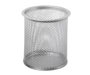 Bicchieri portapenne - rete metallica - 8,5 x 10 cm - argento - Lebez - 1221-S - 8007509036983 - DMwebShop