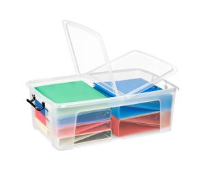 Contenitore multiuso con coperchio - 67,5 x 44,5 x 23 cm - 50 lt - PPL - trasparente - Strata - Cep - 2006750110 - 5021711039511 - DMwebShop