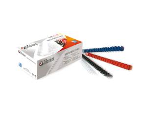 Dorsi spirale - 21 anelli - plastica - 22 mm - nero - scatola 50 pezzi - Titanium - PB422-02T - 8025133034564 - DMwebShop