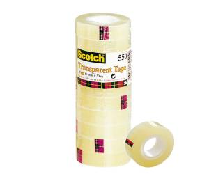 Nastro adesivo 550 - 1,9 cm x 33 mt - trasparente - torre 8 rotoli - Scotch - 7100029315 - 3134375261678 - DMwebShop