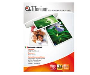 Pouches - A4 - 216 x 303 mm - 2 x 175 micron - conf. 100 pezzi - Titanium - PP575-02T - 8025133039446 - DMwebShop