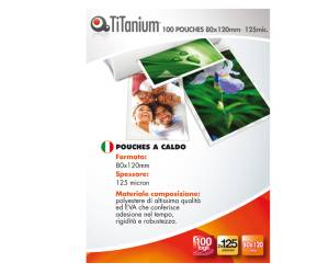 Pouches swiss card - 80 x 120 mm - 2 x 125 micron - conf. 100 pezzi - Titanium - S-PP525-06T - 8025133034717 - DMwebShop