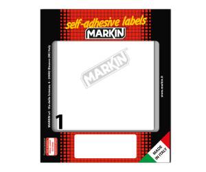 Etichetta adesiva permanente rettangolare - 142 x 110 mm - 1 etich. per foglio - 10 fogli per busta - bianco conf. 10 pezzi Markin - X11054 - 8007047050946 - DMwebShop