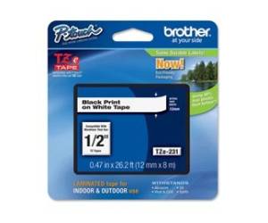 Nastro originale per etichettatrici - nero-bianco - TZE231 - 12 mm x 8 mt - Brother - TZE-231 - 4977766685177 - DMwebShop